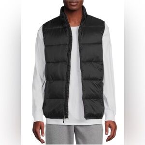 NWT Swiss Tech Men's Vest Black Quilted Puffer Size Small